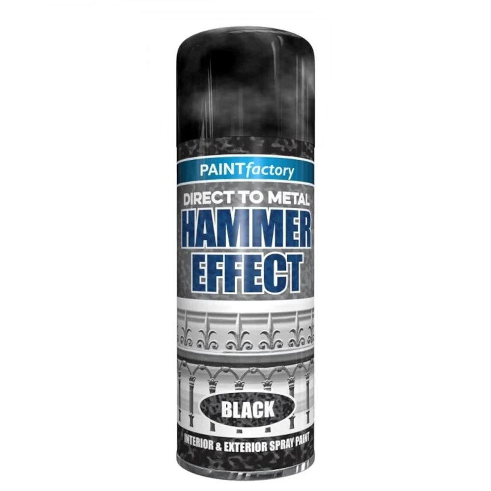 Hammered Effect Spray Paint Black 400ml Black