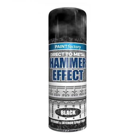 Hammered Effect Spray Paint Black 400ml Black