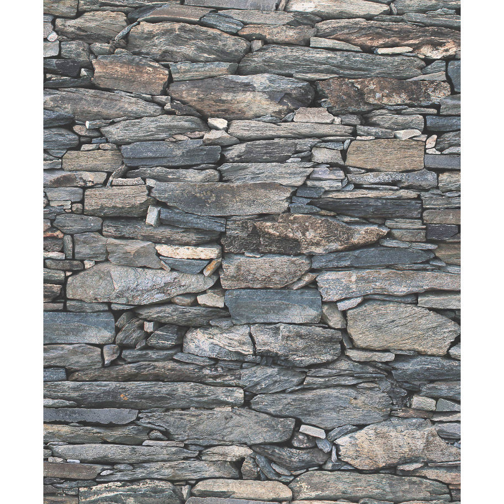 Debona Wallpaper 1281 Natural Stone Charcoal 