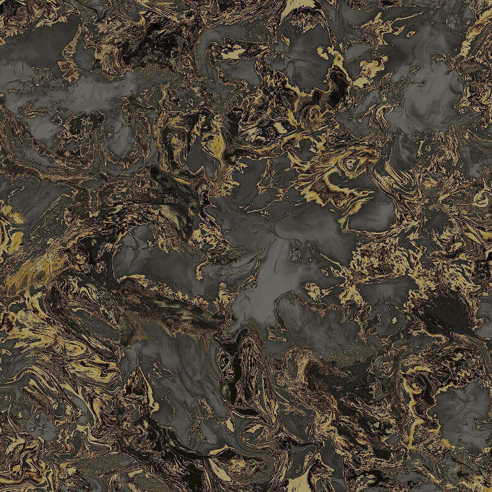 Debona Wallpaper 6357 Liquid Marble Black 