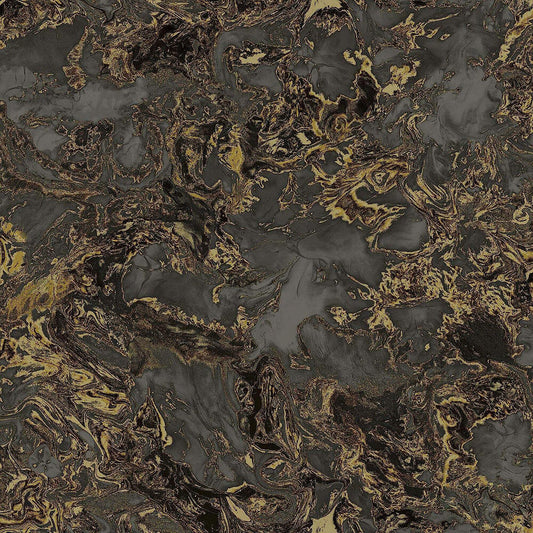 Debona Wallpaper 6357 Liquid Marble Black 