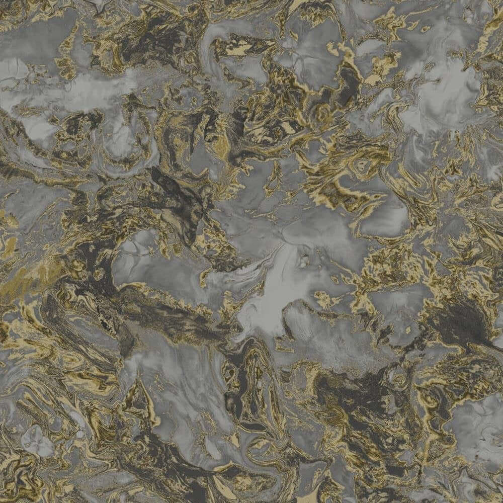 Debona Wallpaper 6362 Liquid Marble Charcoal 
