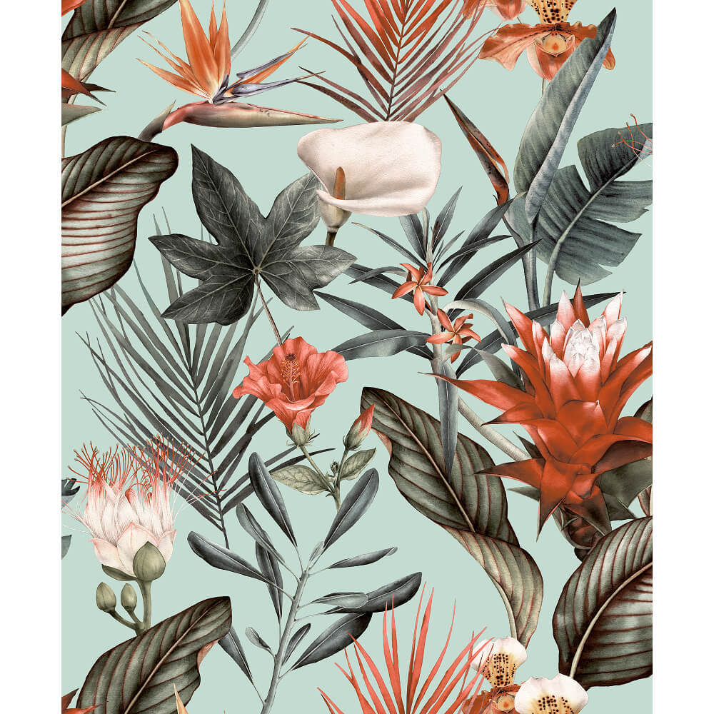 Debona Wallpaper 5071 Flora Duck Egg 