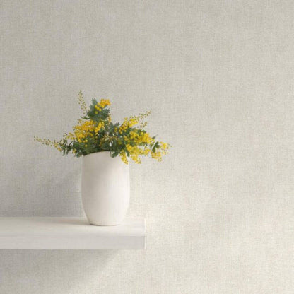 This image shows product Muriva Wallpaper 173536 Linen Texture Cream Darcy James