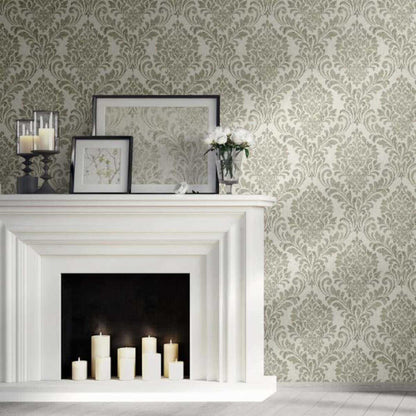 This image shows product Muriva Wallpaper 173514 Eleanor Damask Cream