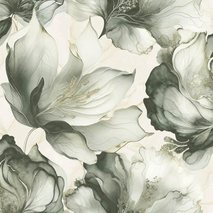 This image shows product Muriva Wallpaper 212503 Elysian Floral Green and Gold