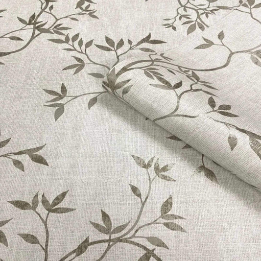 This image shows product Muriva Wallpaper 173573 Japandi Leaf Cream Floral Darcy James