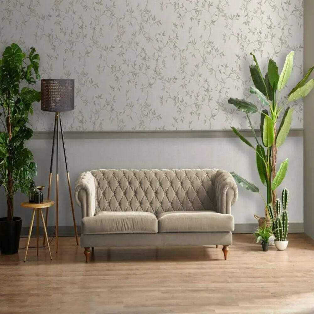 This image shows product Muriva Wallpaper 173573 Japandi Leaf Cream Floral Darcy James