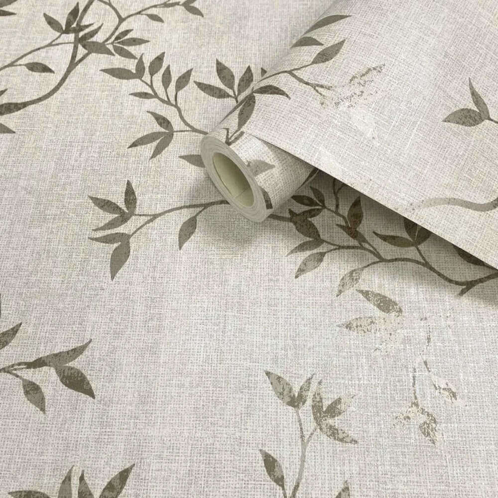This image shows product Muriva Wallpaper 173573 Japandi Leaf Cream Floral Darcy James