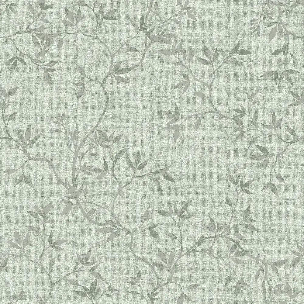 This image shows product Muriva Wallpaper 173574 Japandi Leaf Green Floral Darcy James