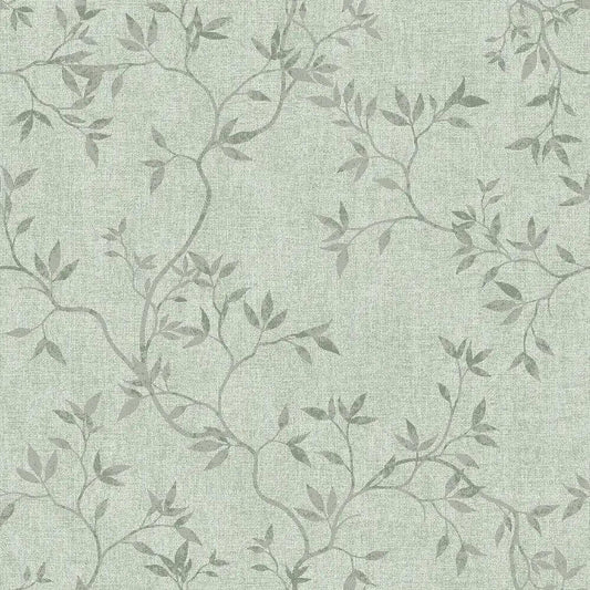 This image shows product Muriva Wallpaper 173574 Japandi Leaf Green Floral Darcy James