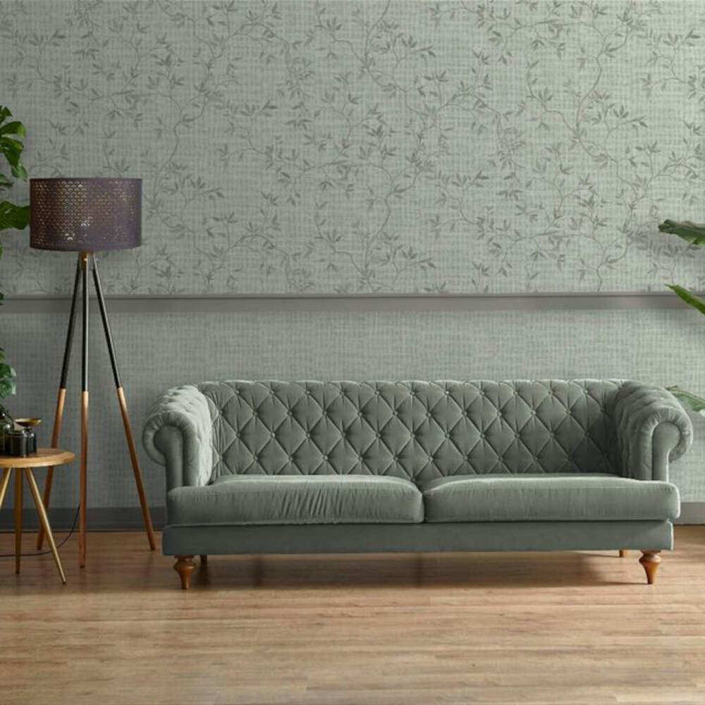 This image shows product Muriva Wallpaper 173574 Japandi Leaf Green Floral Darcy James