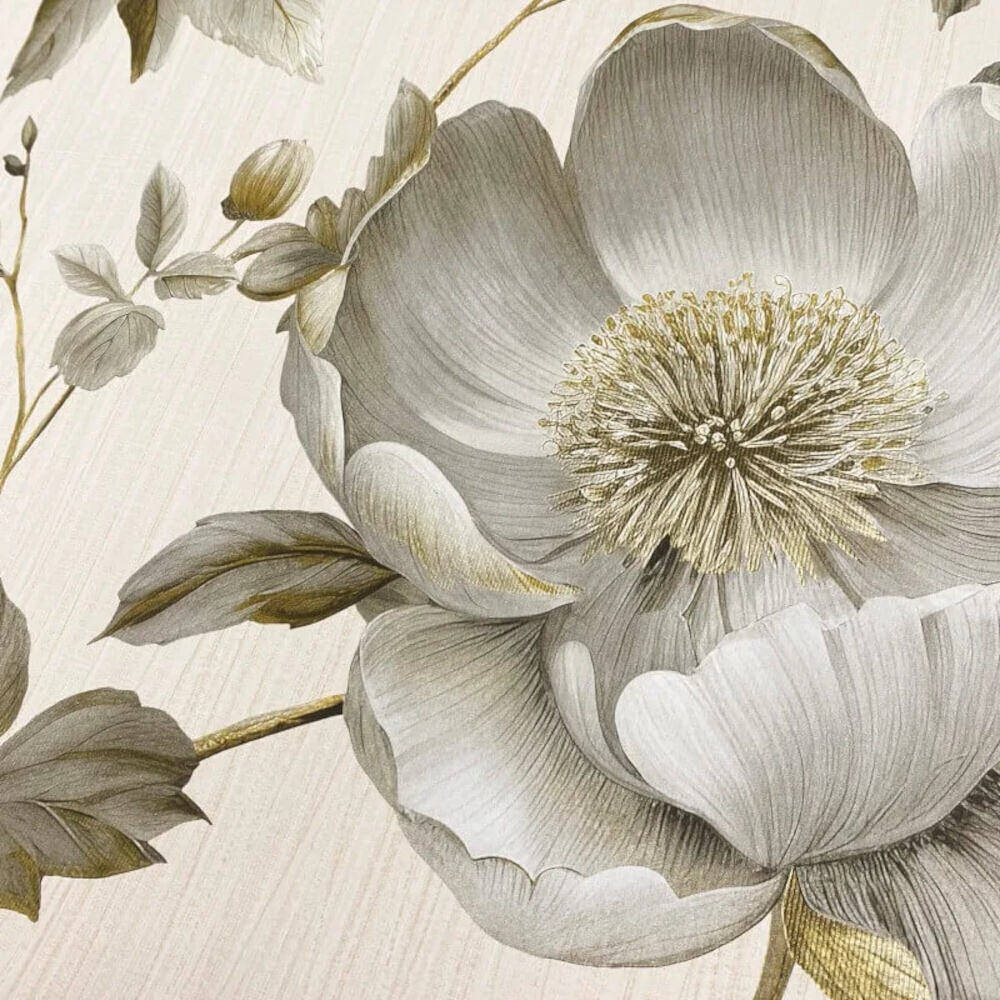 This image shows product Muriva Wallpaper 227501 Alethia Floral Wallpaper Cream