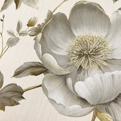 This image shows product Muriva Wallpaper 227501 Alethia Floral Wallpaper Cream