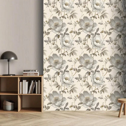 This image shows product Muriva Wallpaper 227501 Alethia Floral Wallpaper Cream