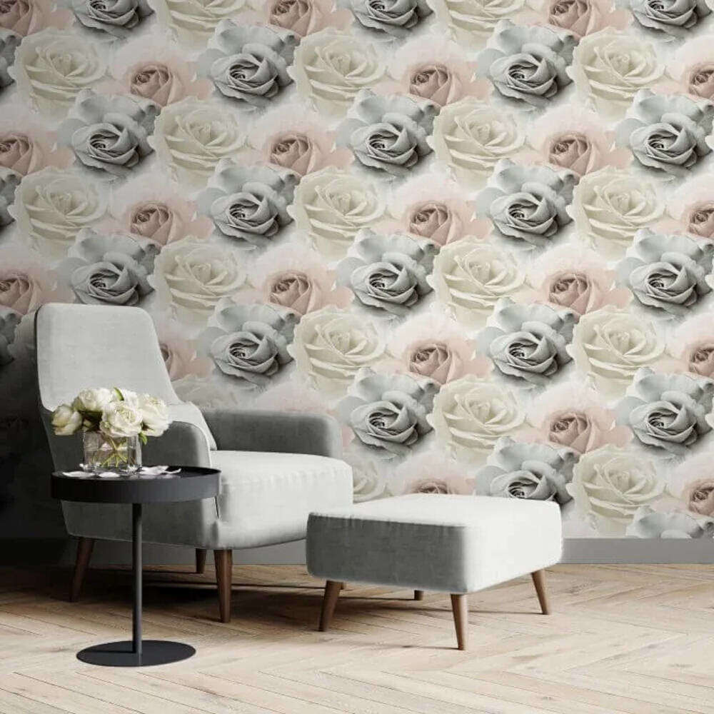 This image shows product Muriva Wallpaper 203503 Rhoda Blush Green