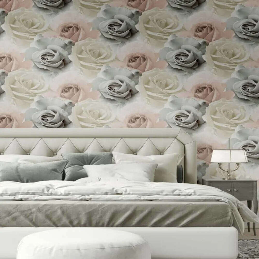 This image shows product Muriva Wallpaper 203503 Rhoda Blush Green