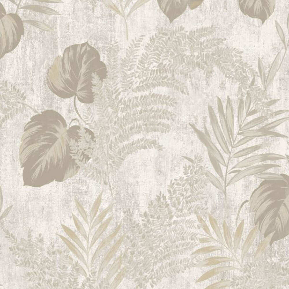 This image shows product Muriva Wallpaper 209112 Phelan Leaf Vinyl Beige