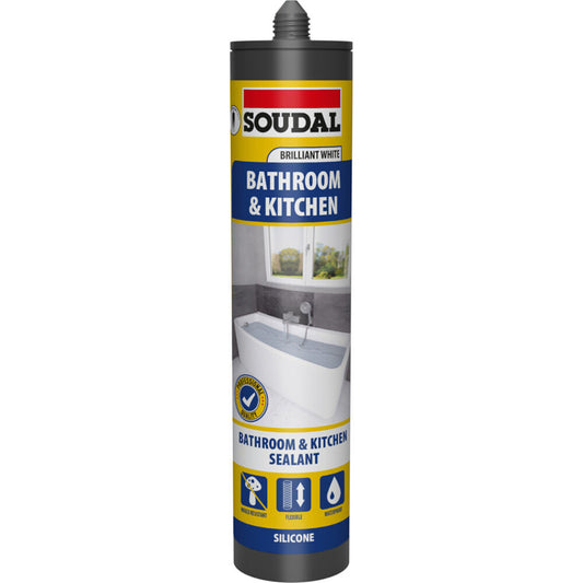 Soudal Bathroom & Kitchen Sealant White 