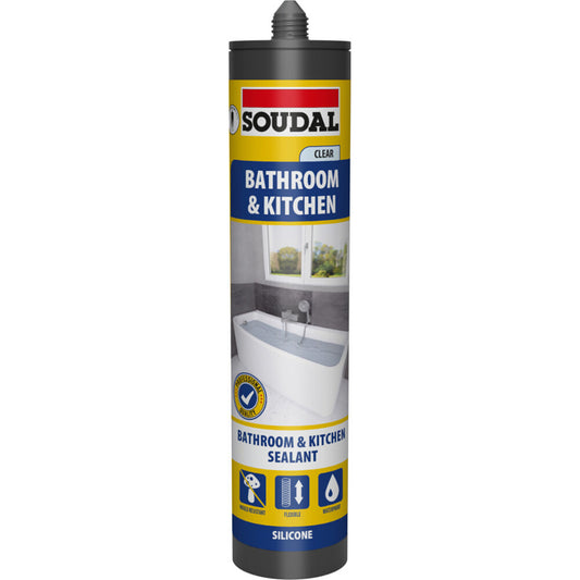 Soudal Bathroom & Kitchen Sealant Clear 