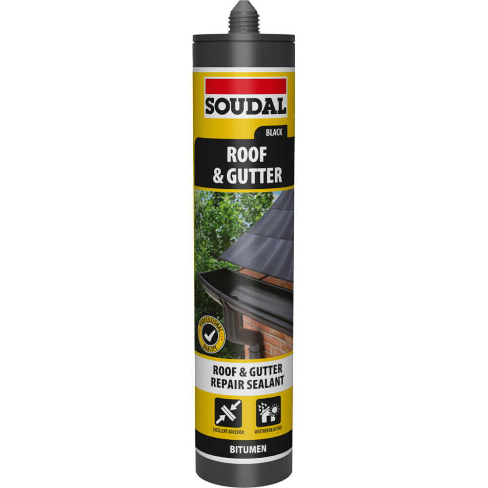 Soudal Roof & Gutter Sealant Black 
